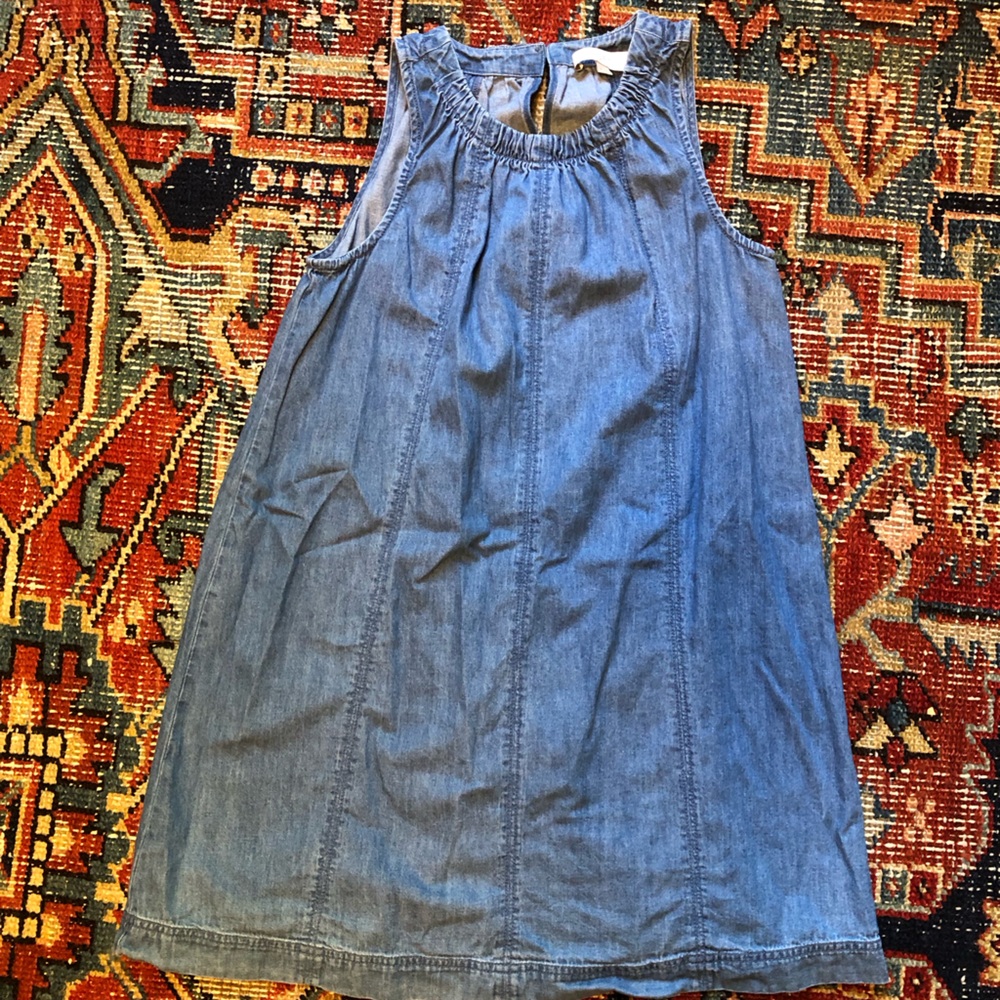 LOFT Light Blue Denim Sleeveless Sundress